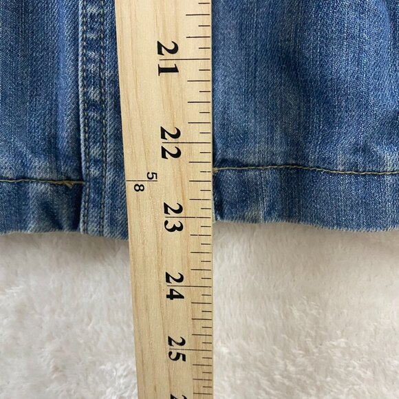 EDDIE BAUER WOMEN'S SIZE MEDIUM BUTTON UP JEAN DENIM JACKET - Picture 10 of 11